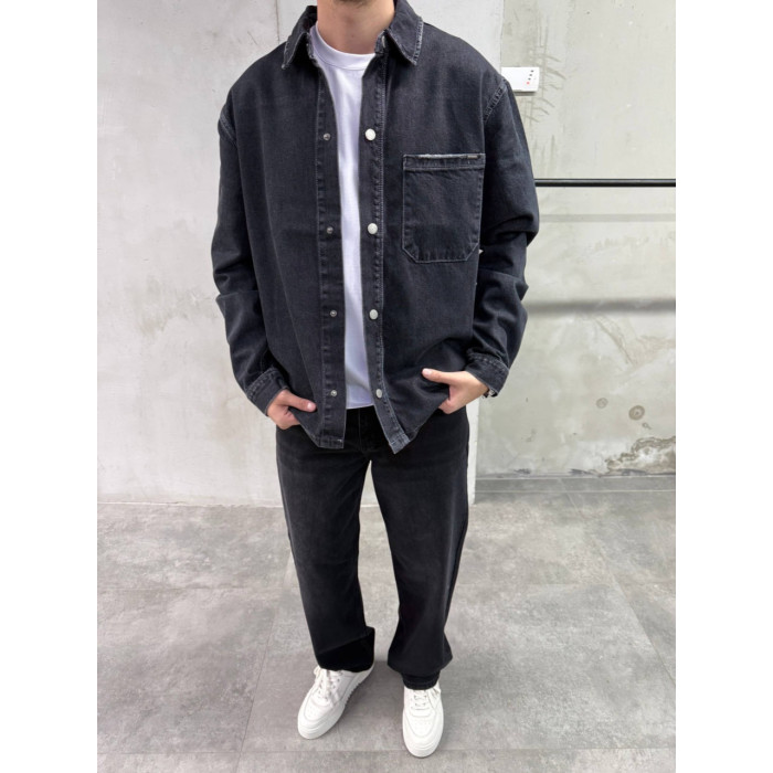 Джинсова oversize куртка 