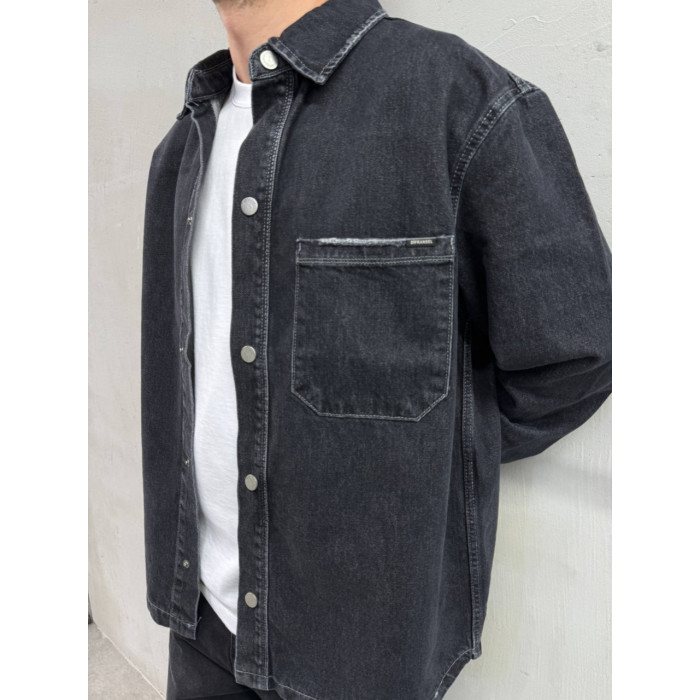 Джинсова oversize куртка 