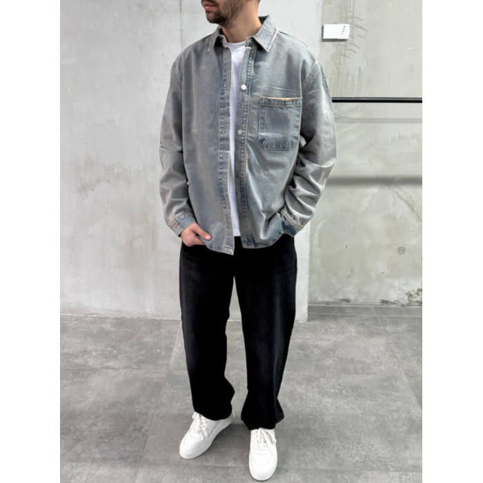 Джинсова oversize куртка 