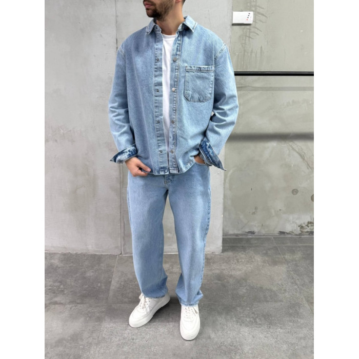 Джинсова oversize куртка 