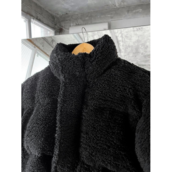 Зимова плюшева куртка oversize