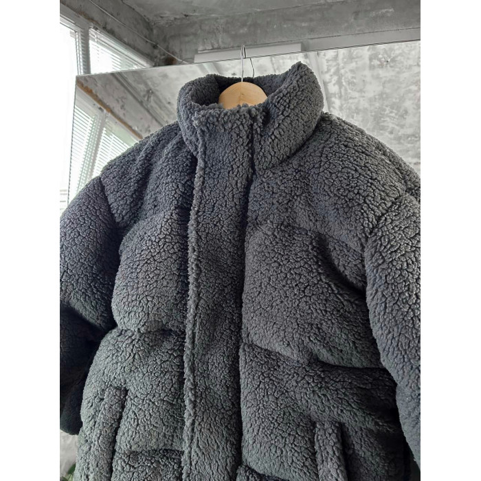 Зимова плюшева куртка oversize