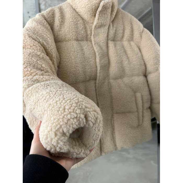 Зимова плюшева куртка oversize