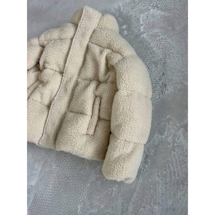 Зимова плюшева куртка oversize