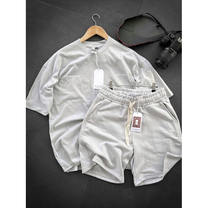 Літній oversize костюм з надписом