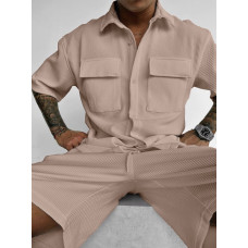 Літній oversize костюм у рубчик