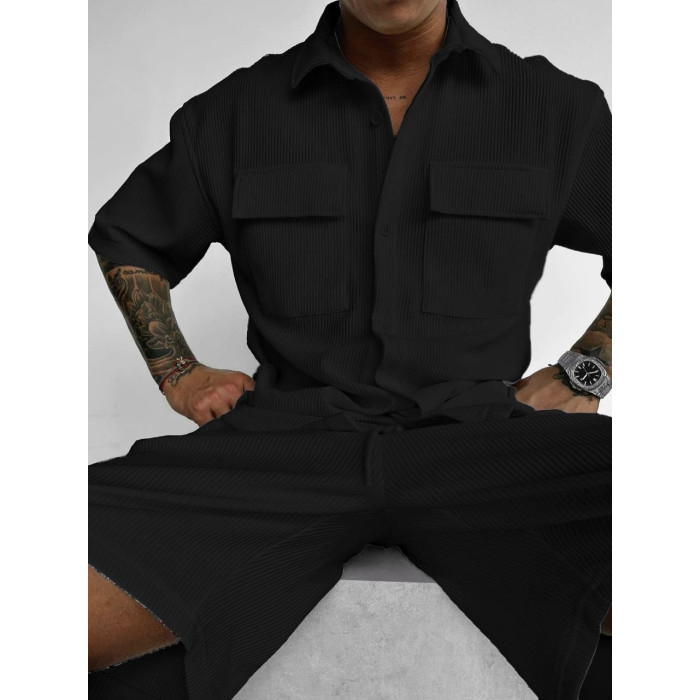 Літній oversize костюм у рубчик