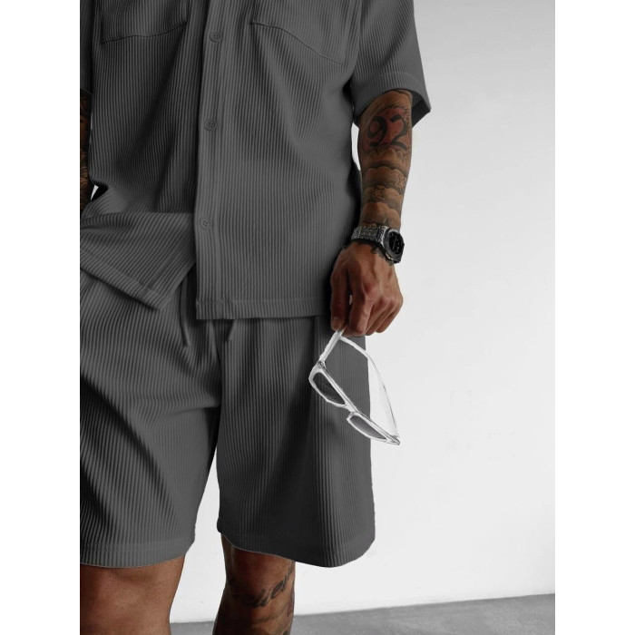 Літній oversize костюм у рубчик