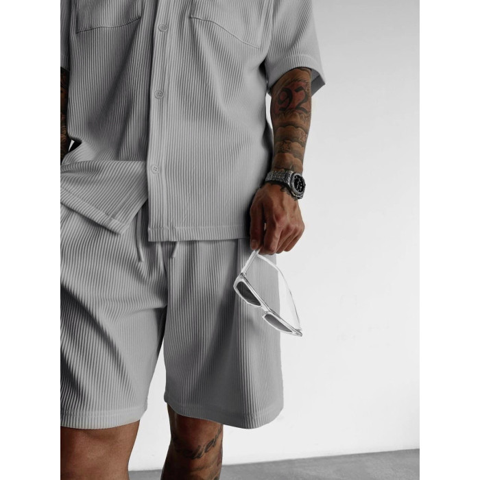 Літній oversize костюм у рубчик