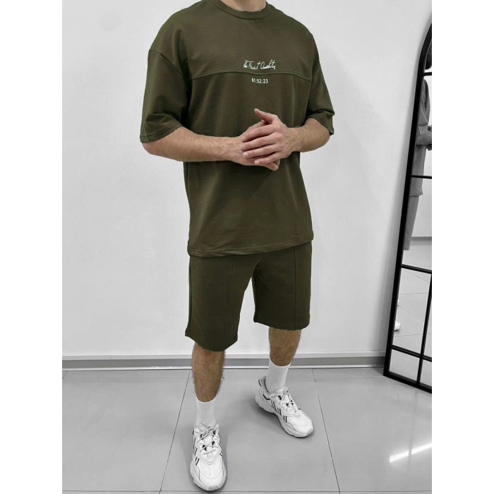 Літній oversize костюм з надписом