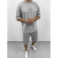 Літній oversize костюм з надписом