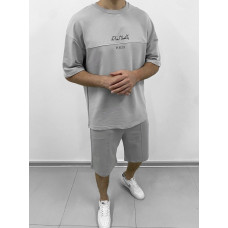 Літній oversize костюм з надписом