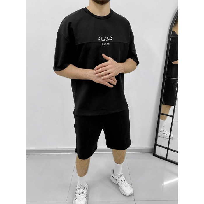 Літній oversize костюм з надписом
