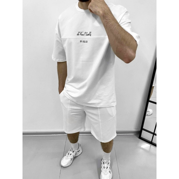 Літній oversize костюм з надписом