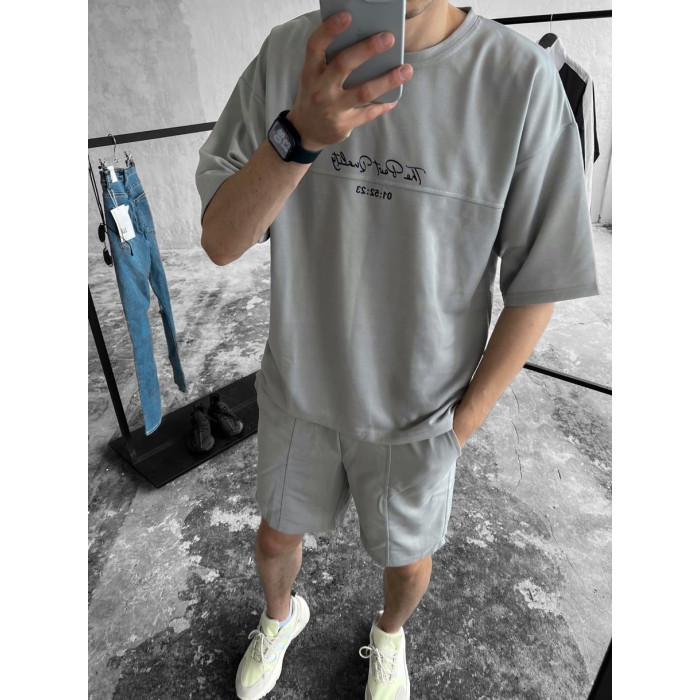 Літній oversize костюм з надписом