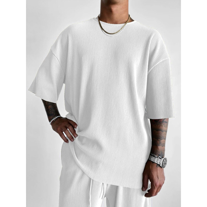 Літній oversize костюм у рубчик