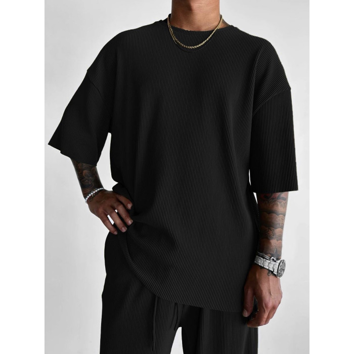 Літній oversize костюм у рубчик