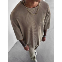 Літній oversize костюм у рубчик