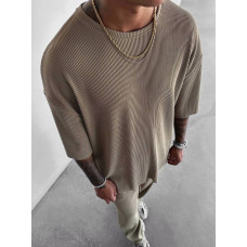 Літній oversize костюм у рубчик