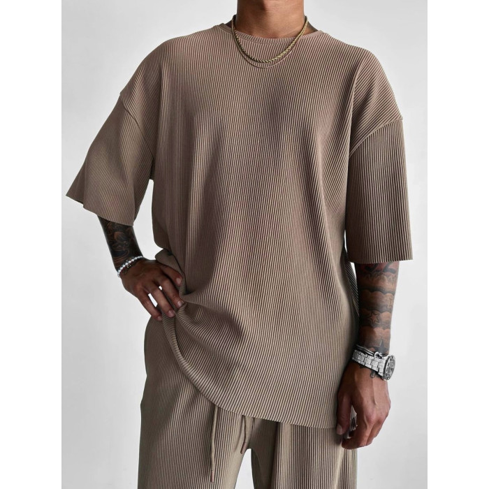 Літній oversize костюм у рубчик