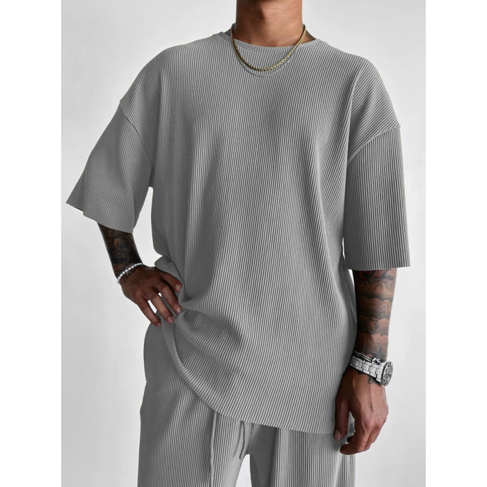 Літній oversize костюм у рубчик