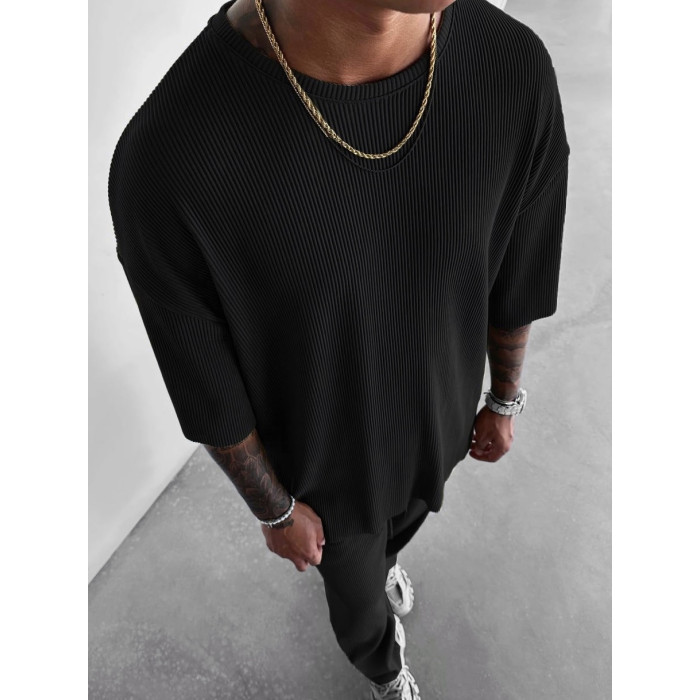 Літній oversize костюм у рубчик