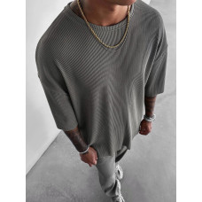 Літній oversize костюм у рубчик