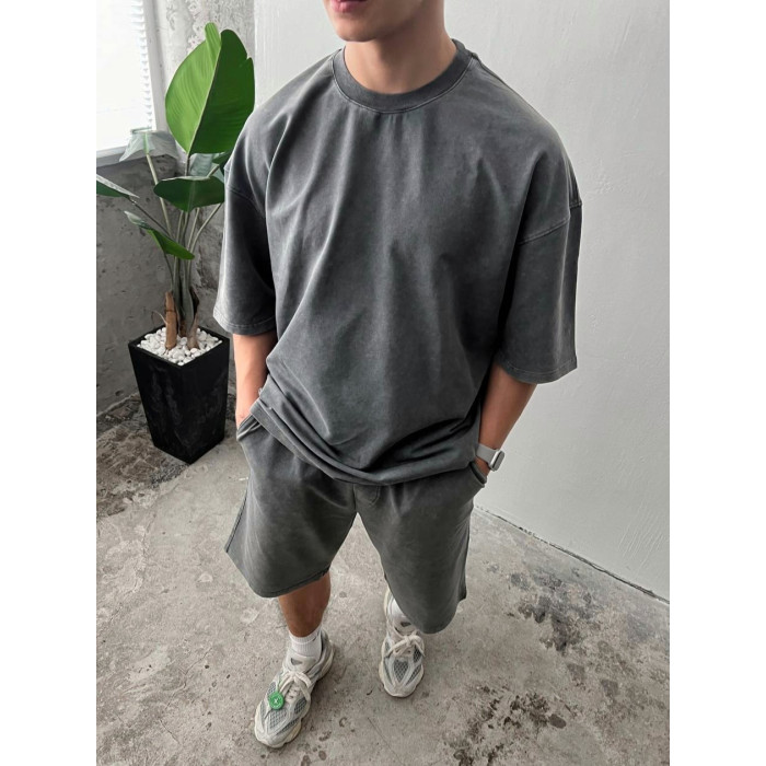 Oversize костюм з вивареної тканини
