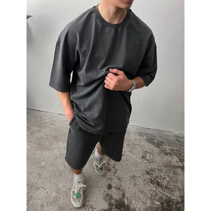 Oversize костюм з вивареної тканини
