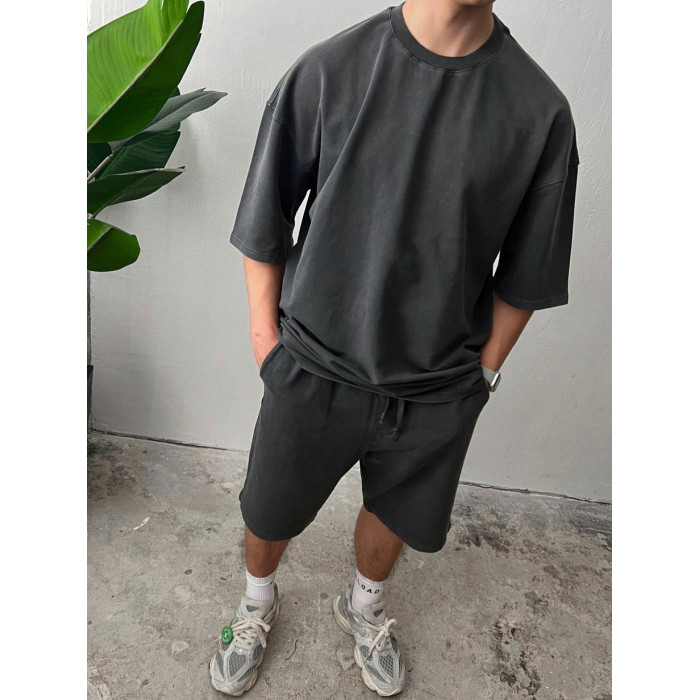 Oversize костюм з вивареної тканини