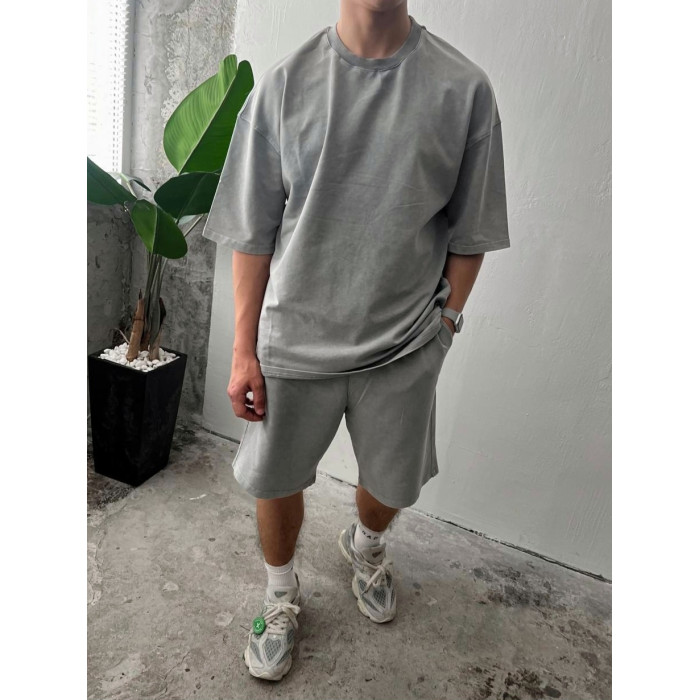 Oversize костюм з вивареної тканини