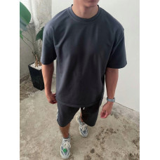 Oversize костюм з акцентними смужками