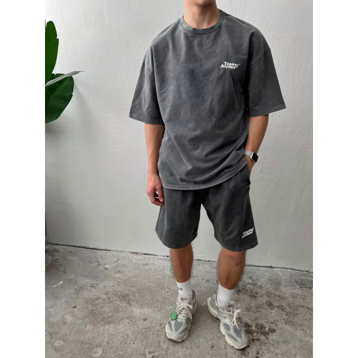 Літній oversize костюм з надписом