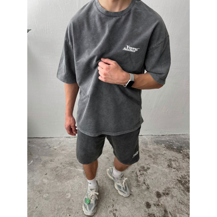 Літній oversize костюм з надписом