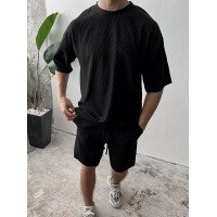 Літній oversize костюм у рубчик