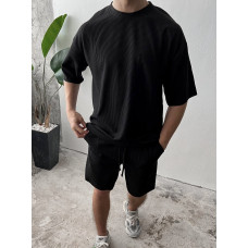 Літній oversize костюм у рубчик