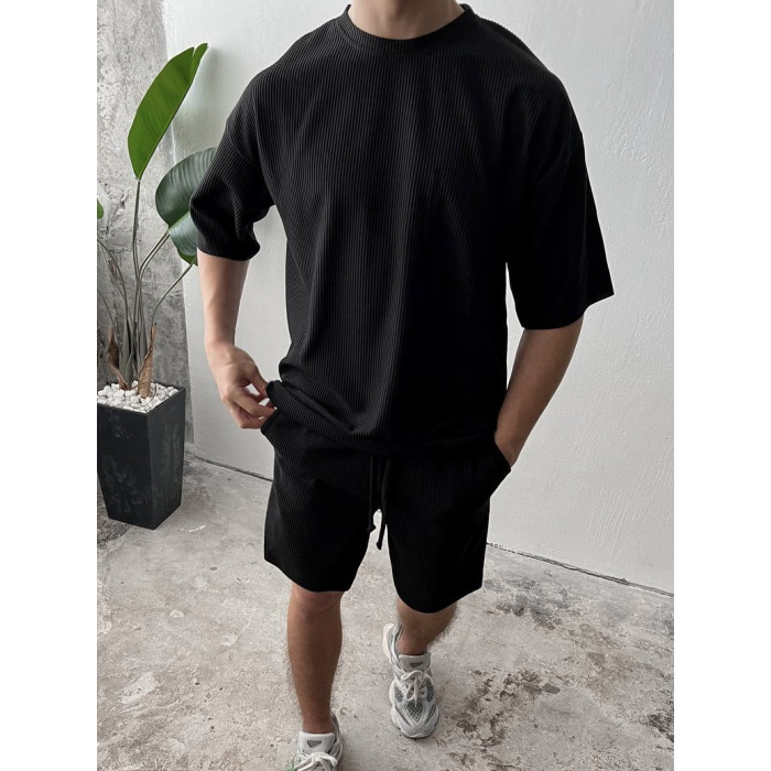 Літній oversize костюм у рубчик