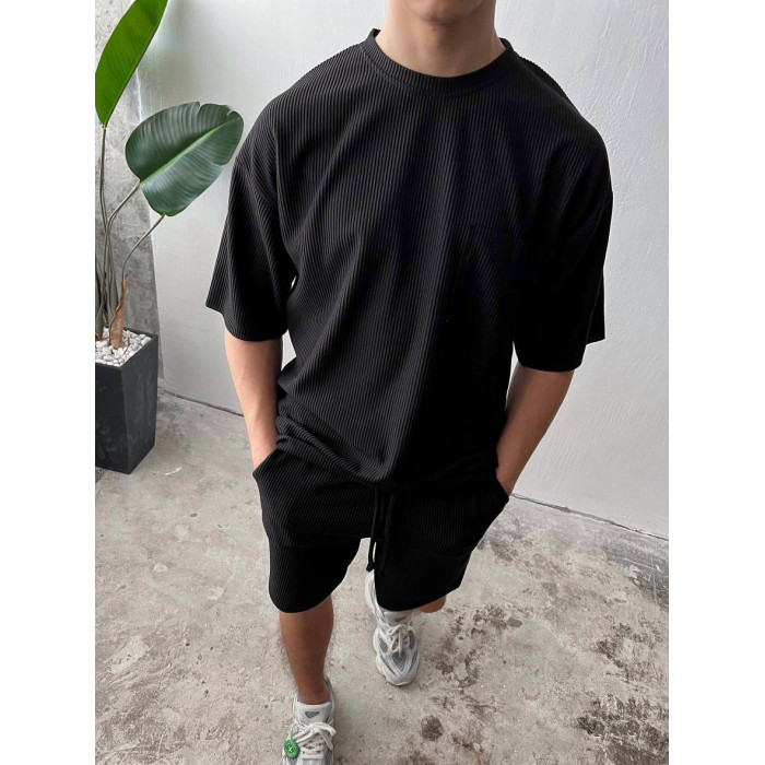 Літній oversize костюм у рубчик