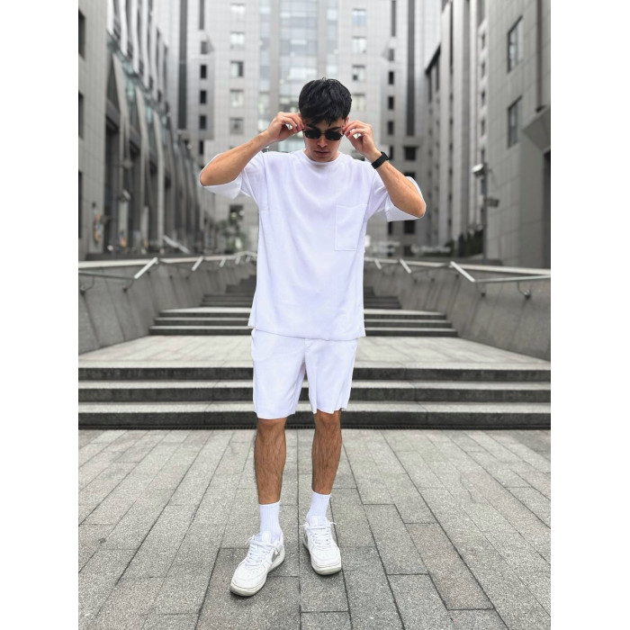 Літній oversize костюм у рубчик