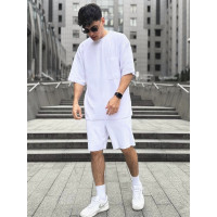 Літній oversize костюм у рубчик