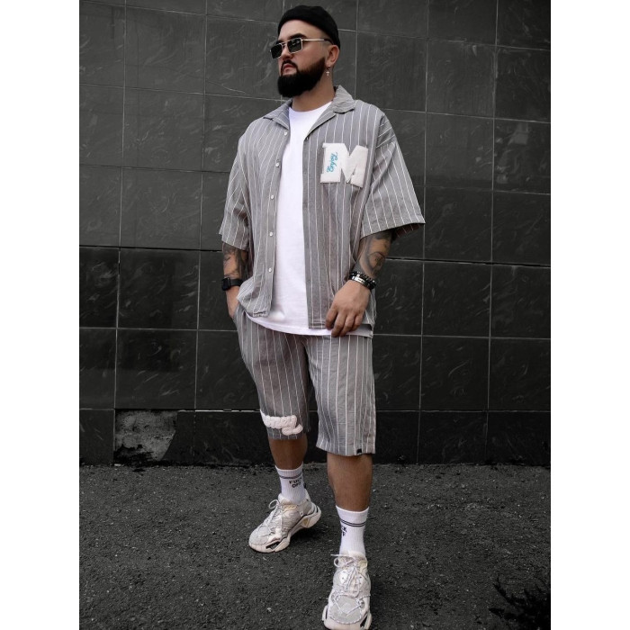 Літній oversize костюм зі смужками