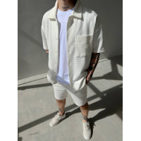 Oversize костюм з фактурної тканини