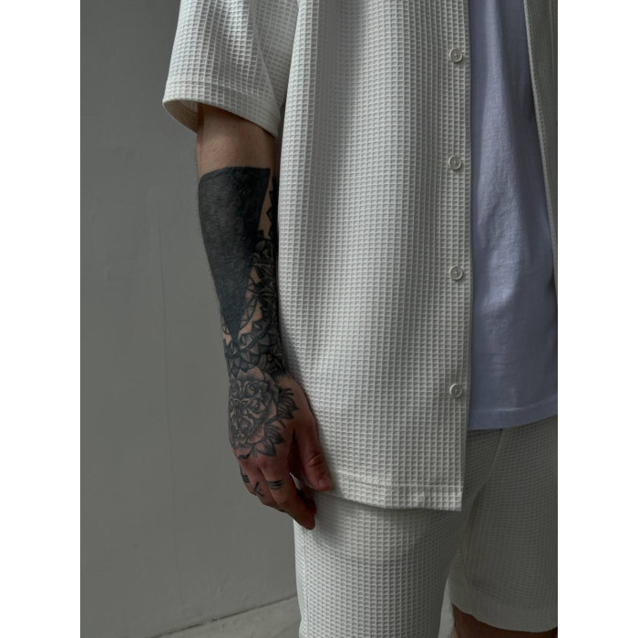 Oversize костюм з фактурної тканини