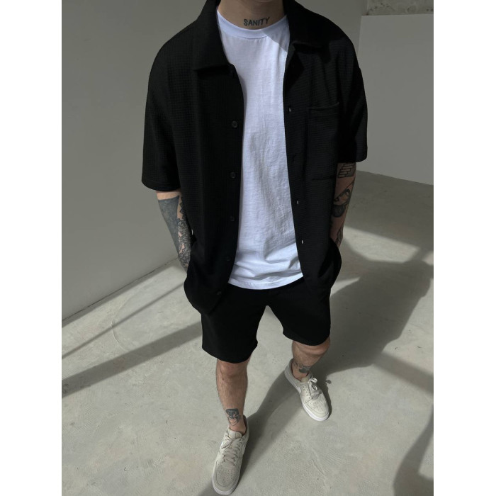 Oversize костюм з фактурної тканини