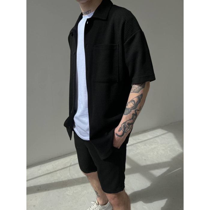 Oversize костюм з фактурної тканини