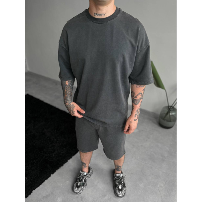 Oversize костюм з вивареної тканини