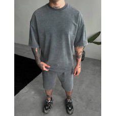 Oversize костюм з вивареної тканини