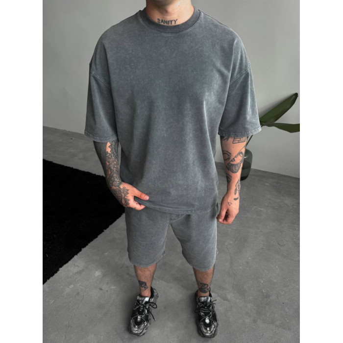 Oversize костюм з вивареної тканини