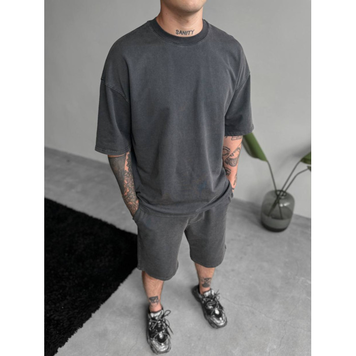 Oversize костюм з вивареної тканини