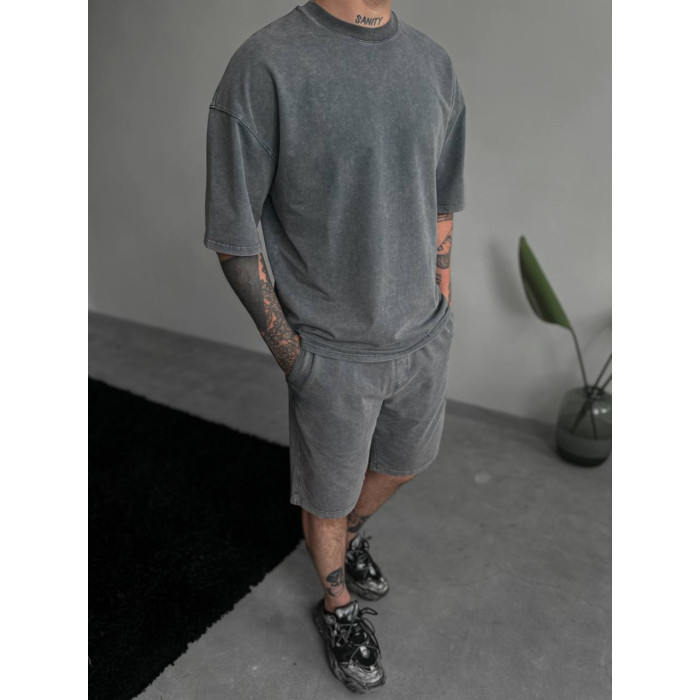 Oversize костюм з вивареної тканини